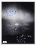 Dutch Van Kirk & Russell Gackenbach Signed Photo of the Hiroshima Bombing -- With JSA COA